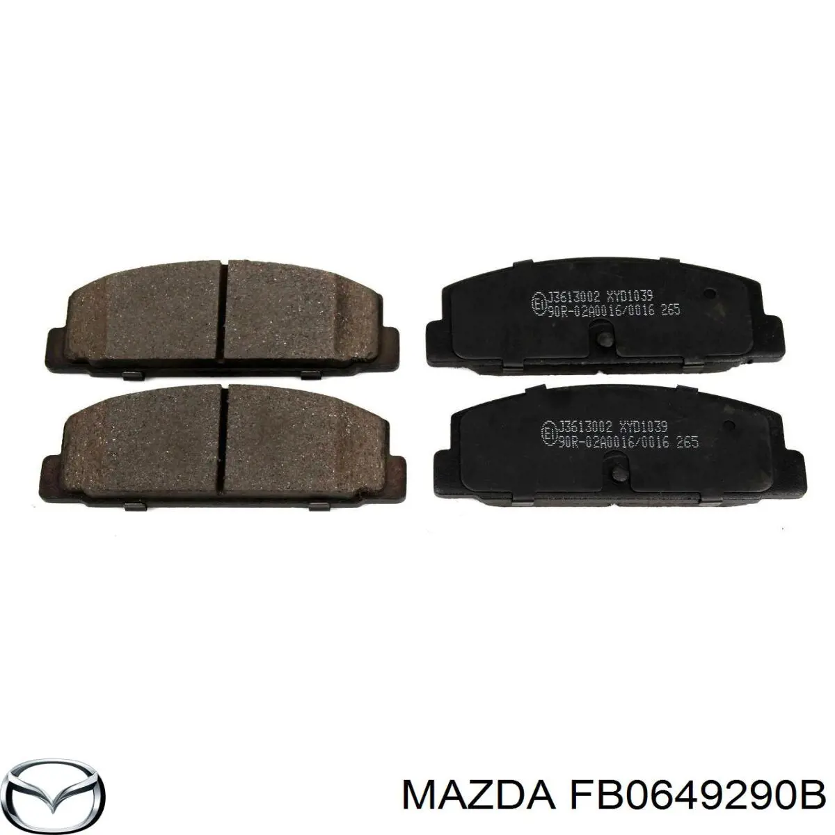 Задні гальмівні колодки FB0649290B Mazda