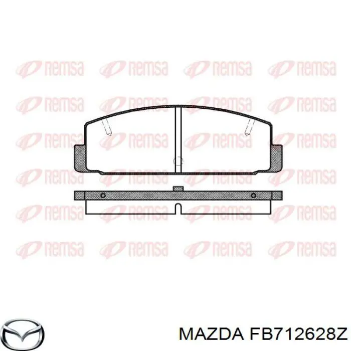 Колодки гальмові задні, дискові FB712628Z Mazda