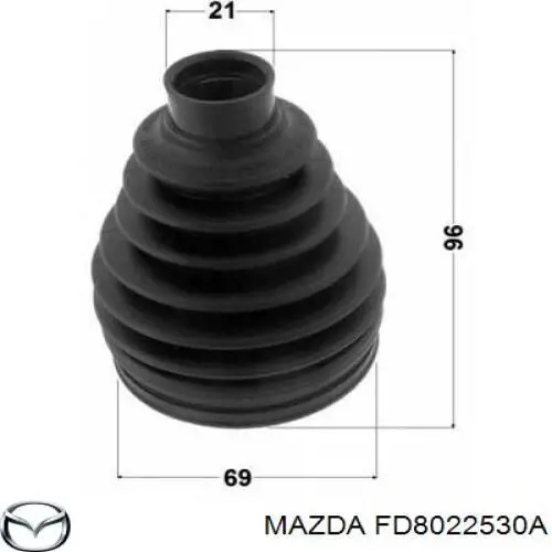 Купити FD8022530A Mazda Пильник шарніра приводу