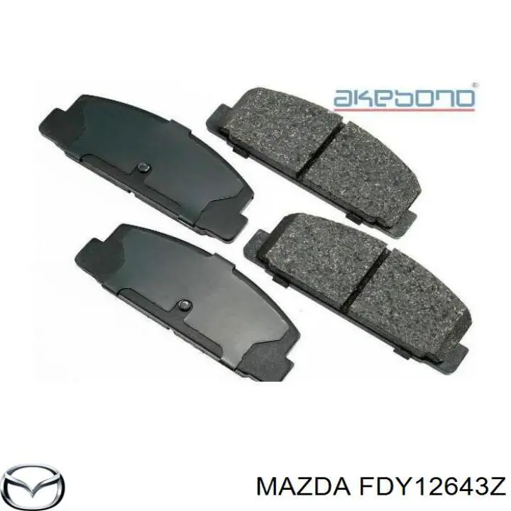 FDY12643Z Mazda колодки гальмові задні, дискові