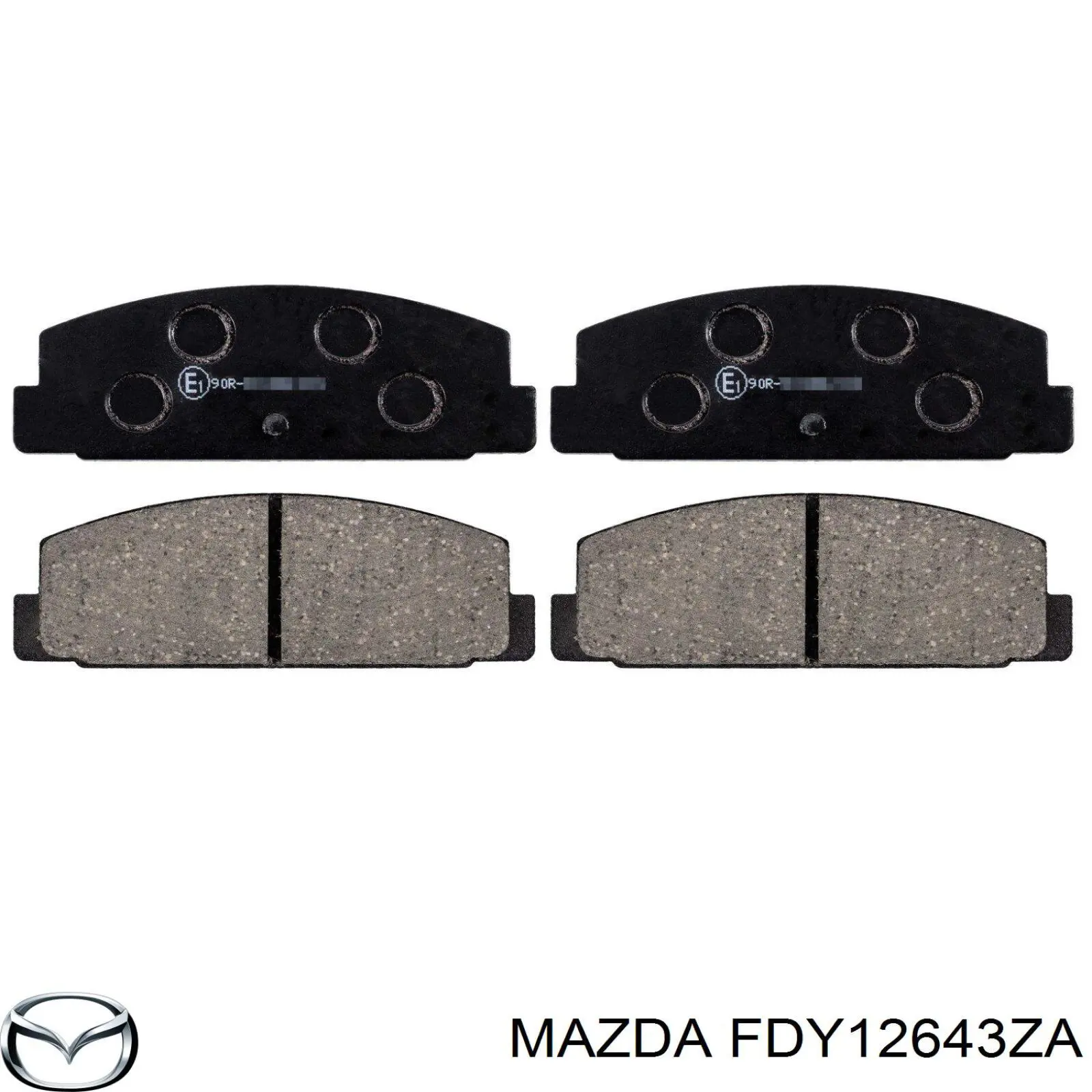 FDY12643ZA Mazda колодки гальмові задні, дискові