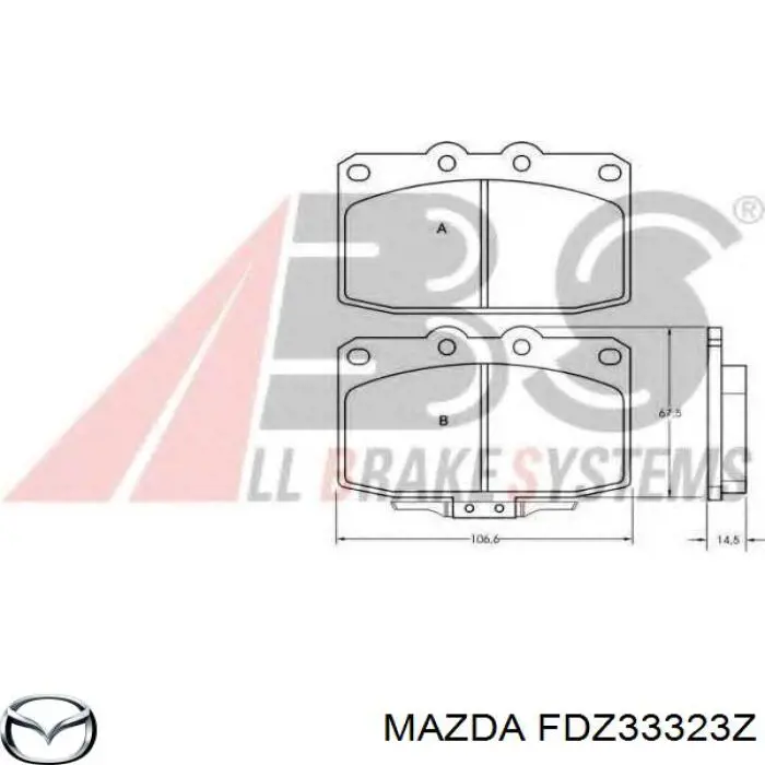 Колодки гальмівні передні, дискові FDZ33328Z Mazda