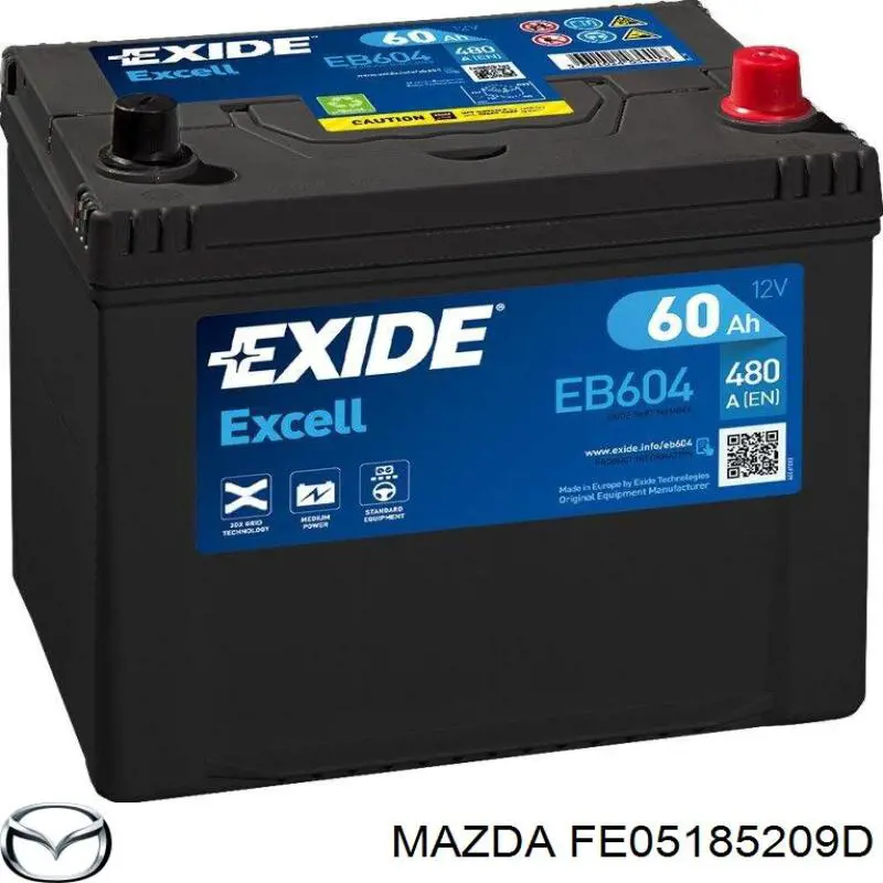 Акумулятор для авто Mazda FE05185209D ціна, від 85.03 USD