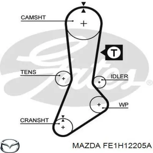 Ремінь ГРМ FE1H12205A Mazda