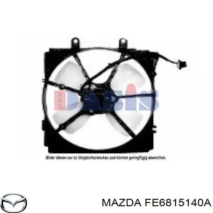 Купити FE6815140A Mazda Дифузор радіатора охолодження, в зборі з двигуном і крильчаткою