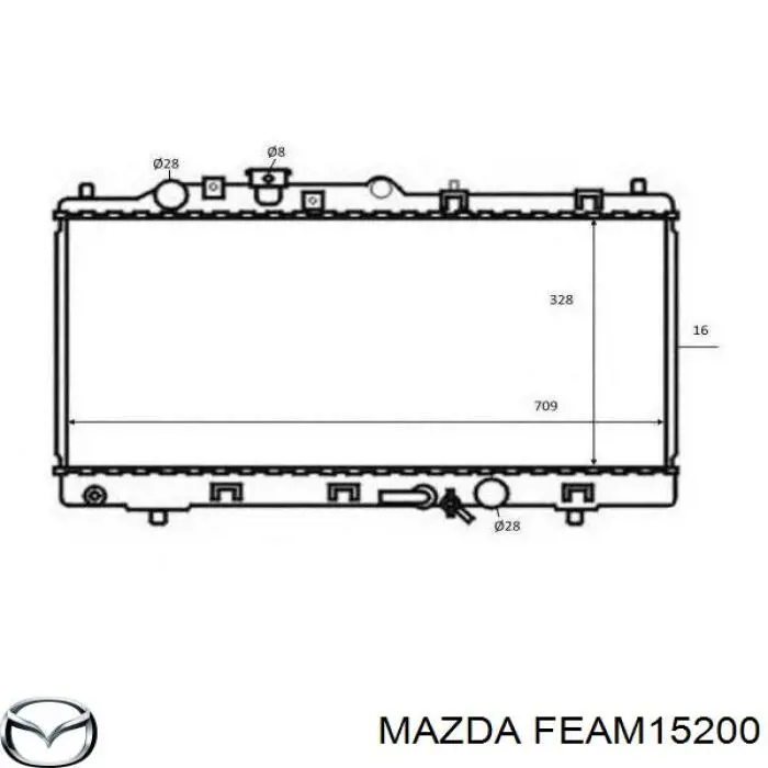 FEAM15200 Mazda радіатор охолодження двигуна
