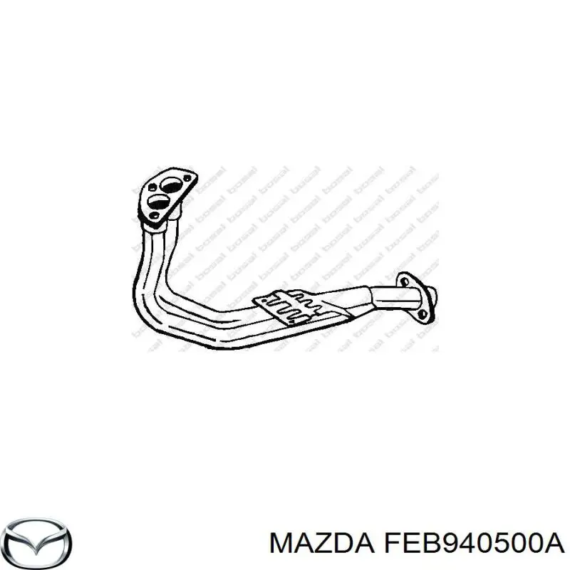 FEB940500A9A Mazda труба приймальна (штани глушника, передня)