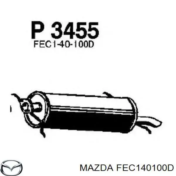 FEC140100D Mazda Глушилка задня