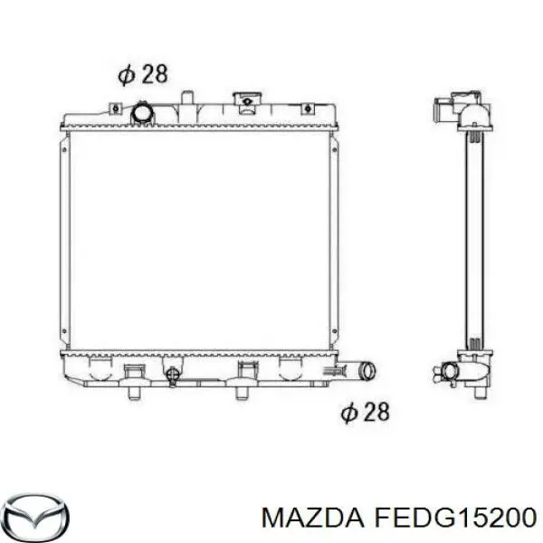 Радіатор основний Mazda FEDG15200 ціна, від 78.40 USD