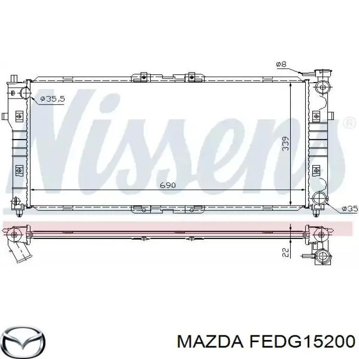 Купити FEDG15200 Mazda Радіатор двигуна