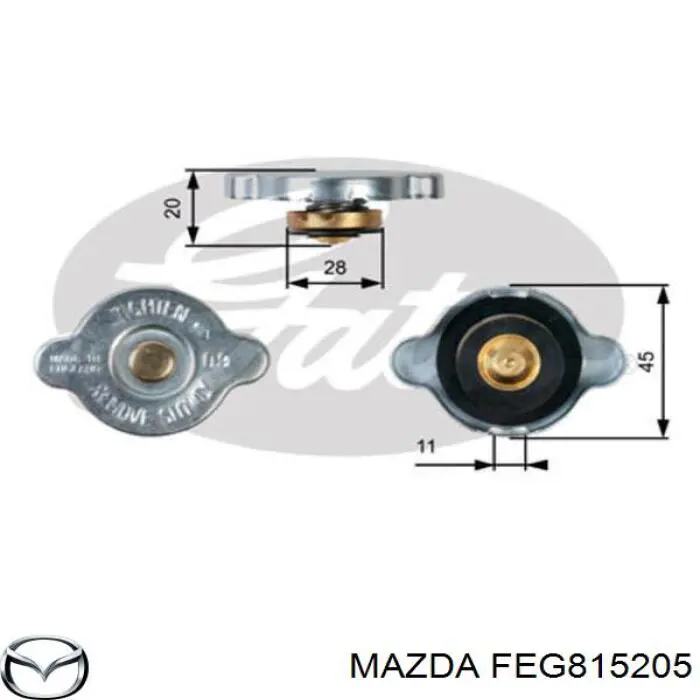 Купити FEG815205 Mazda Кришка радіатора