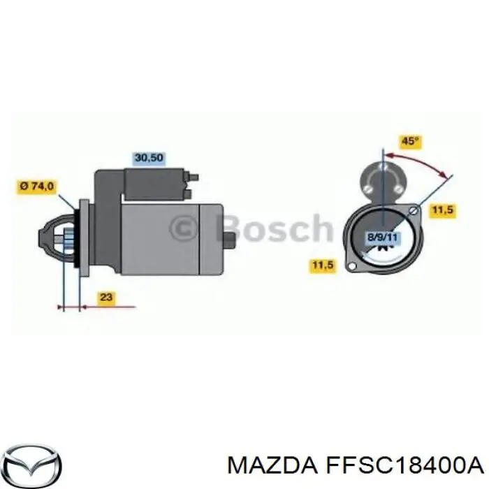 Стартер FFSC18400A Mazda