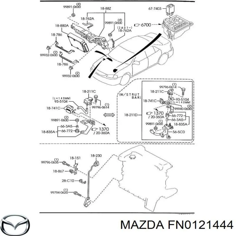  Mazda FN0121444 ціна, від 76.01 USD