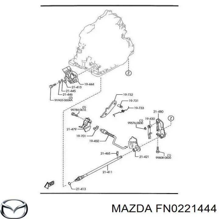 Датчик режимів роботи АКПП на Mazda 6 (GH)
