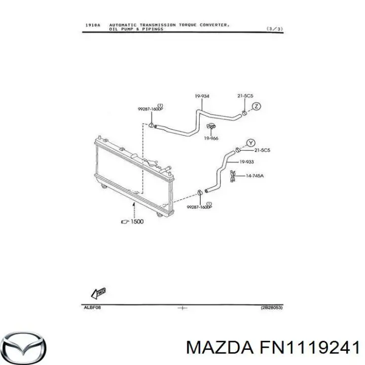 Купити FN1119241 Mazda Сальник АКПП/КПП, вхідного/первинного валу