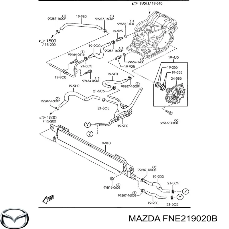 Купити FNE219020B Mazda Маховик із зубчастим ободом в зборі