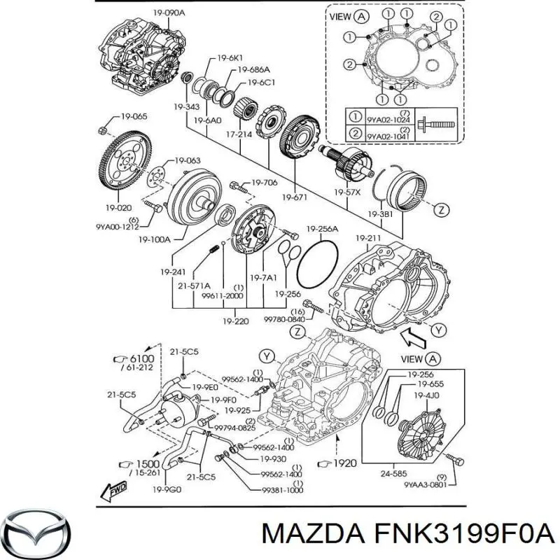 FNK3199F0A Mazda радіатор охолодження, акпп