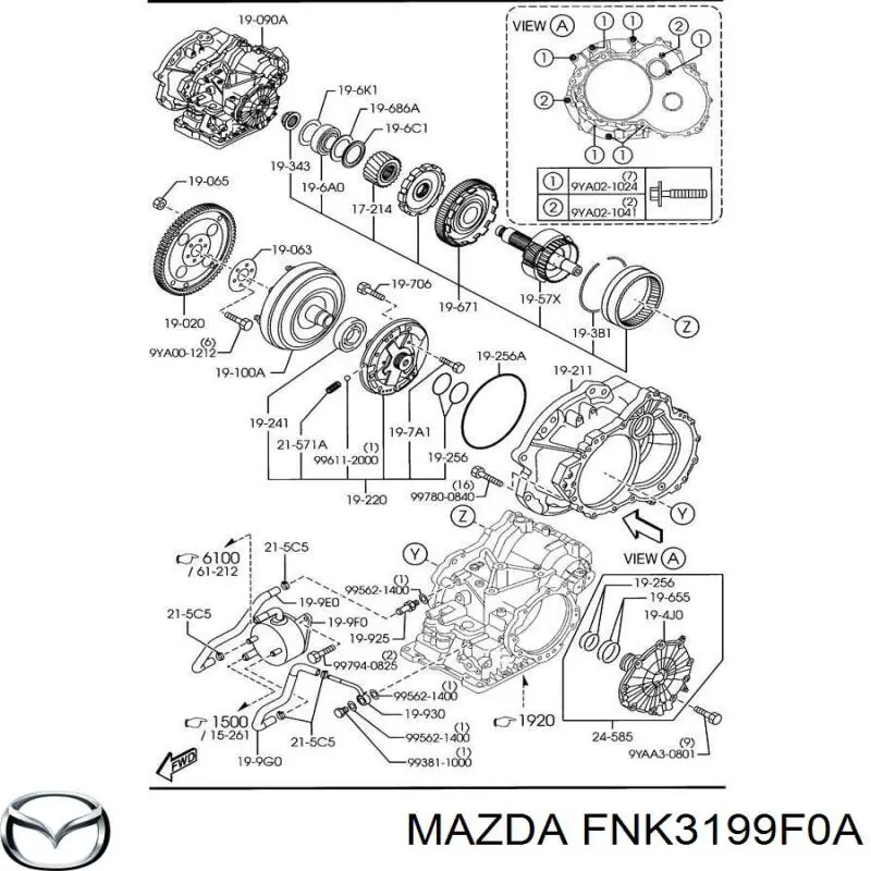 Радіатор охолодження, АКПП FNK3199F0A Mazda