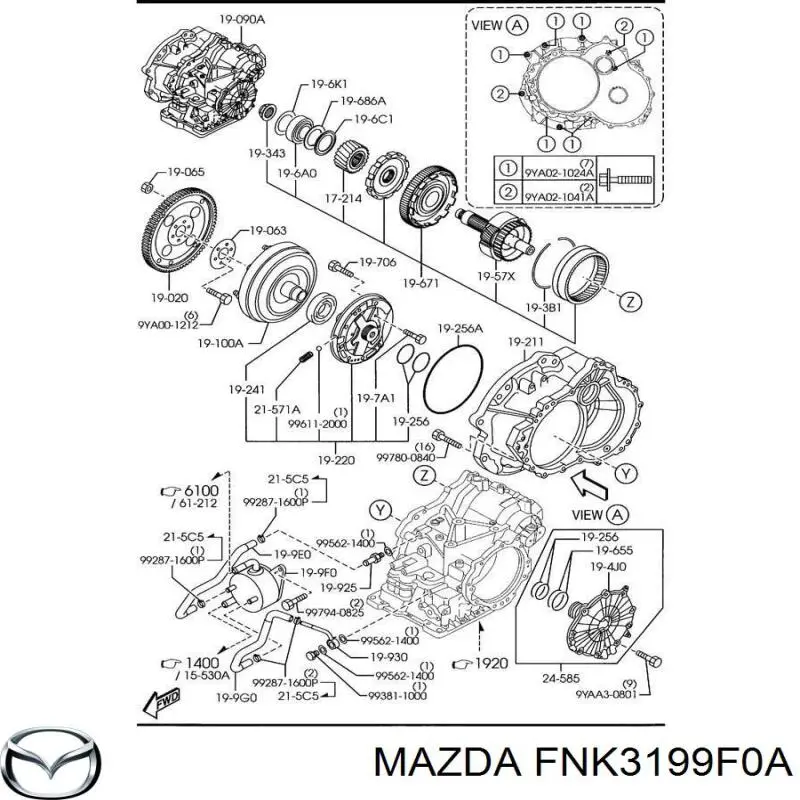 Радіатор охолодження, АКПП FSKC199F0 Mazda