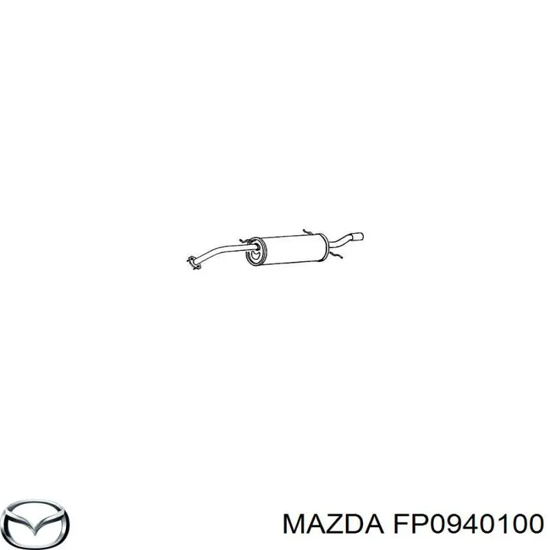 Глушник, задня частина FP0940100 Mazda