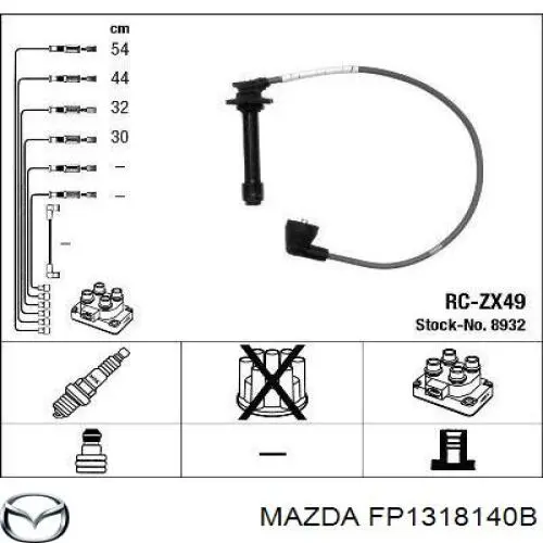 Купити FP1318140B Mazda Провід високовольтні, комплект