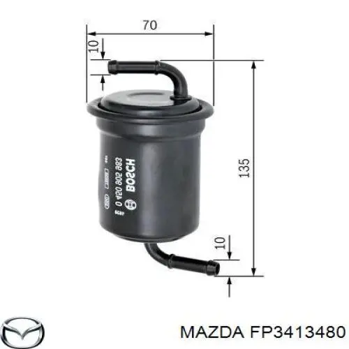 Паливний фільтр FP3413480 Mazda