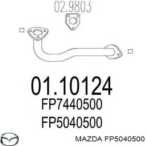 Труба приймальна (штани) глушника, передня Mazda 323 F 6 (BJ) (Мазда 323)