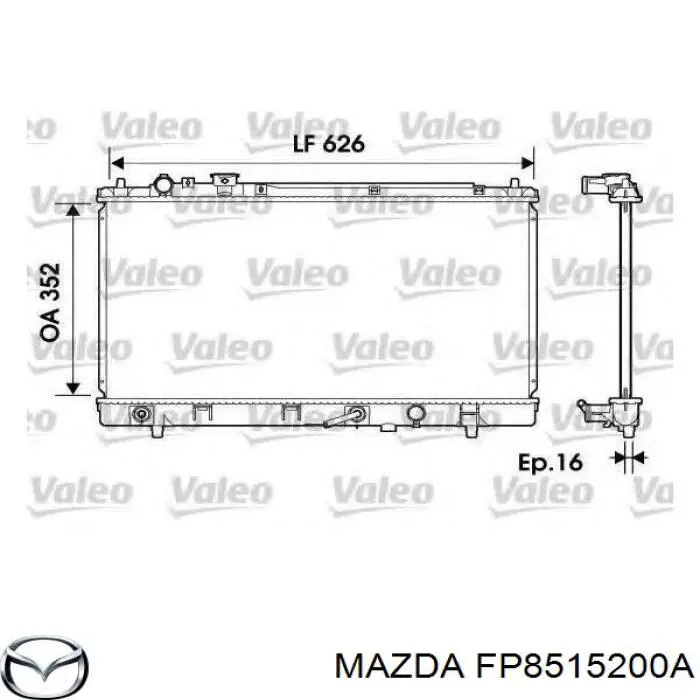 Купити FP8615200 Mazda Радіатор двигуна
