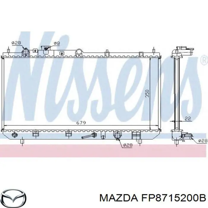 Купити FP8715200B Mazda Радіатор двигуна
