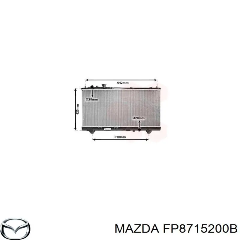 Купити FP8715200A Mazda Радіатор двигуна