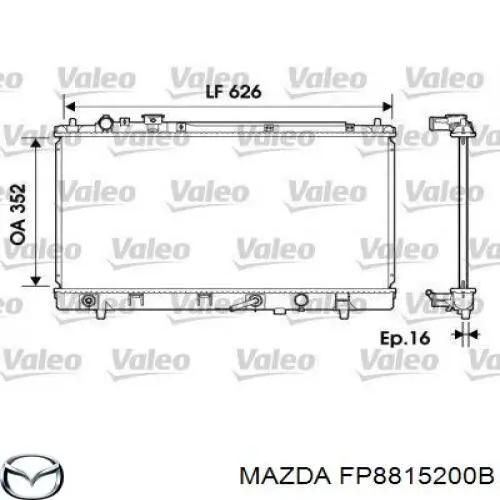 FP8715200C Mazda Радіатор охолодження двигуна