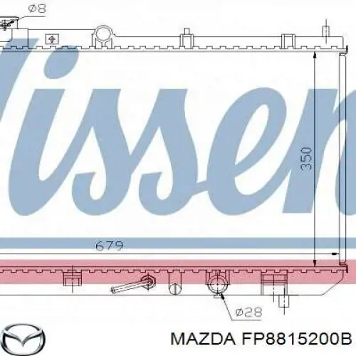 Радіатор основний Mazda FP8715200C ціна, від 80.43 USD