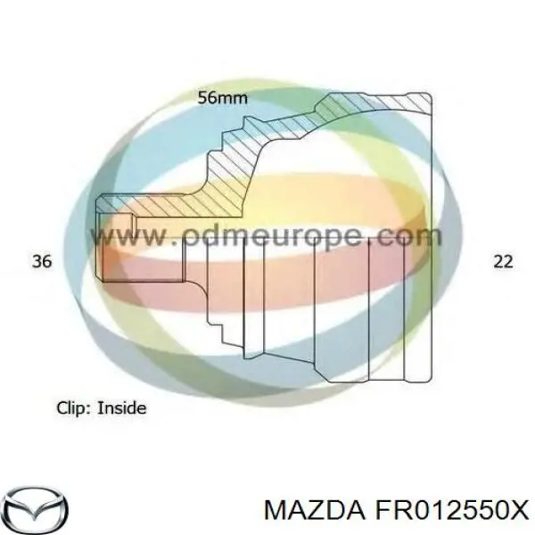 Граната колісна Mazda FR012550X ціна, від 30.78 USD