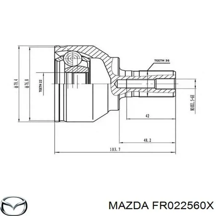 Купити FG0225600C Mazda Ліва піввісь