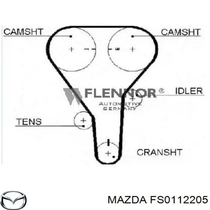Купити FS0112205 Mazda Ремінь газорозподільного механізму