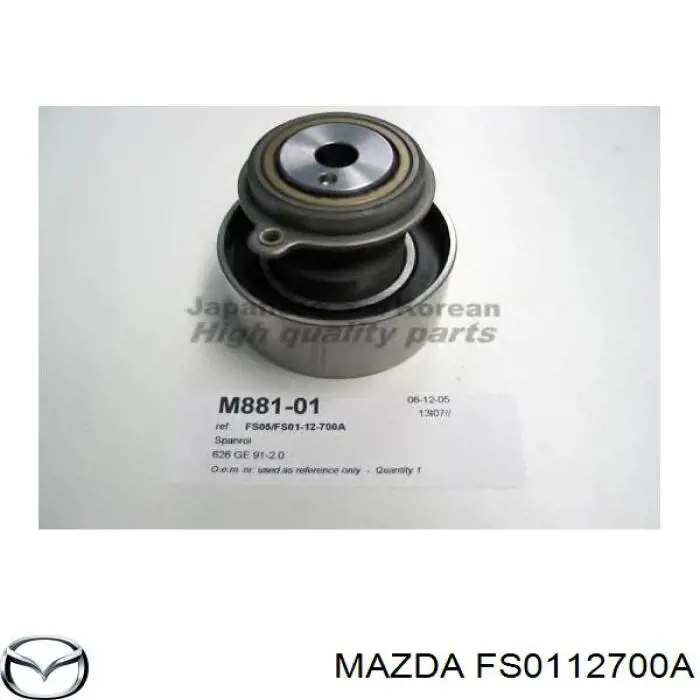 Ролик натяжителя ременя газорозподілу Mazda FS0112700A ціна, від 38.01 USD