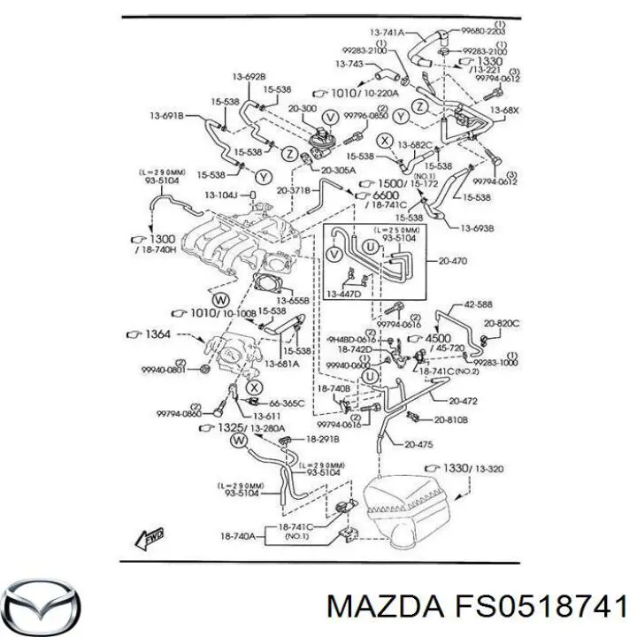 Байпасний клапан EGR, рециркуляції газів Mazda FS0518741 ціна, від 14.68 USD