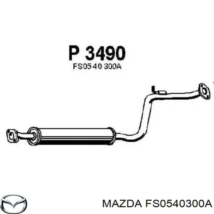 Глушник Mazda FS0540300A ціна, від 51.09 USD