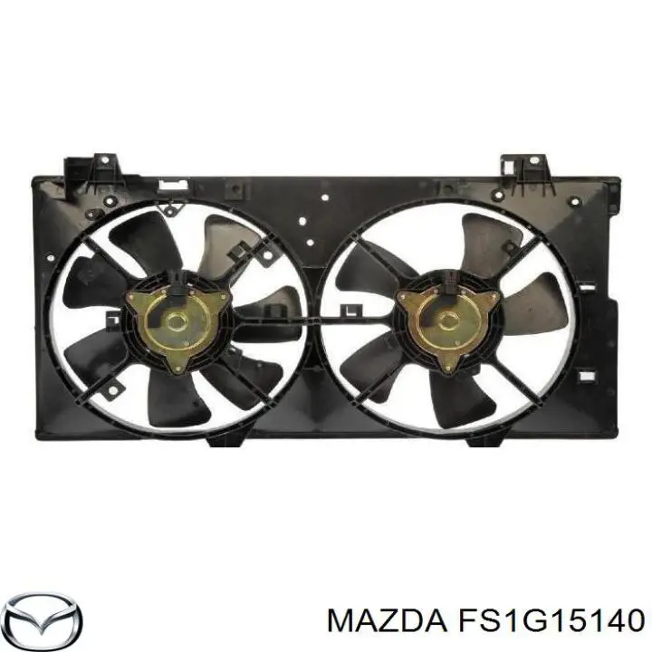 FS1G15140 Mazda дифузор радіатора охолодження, в зборі з двигуном і крильчаткою