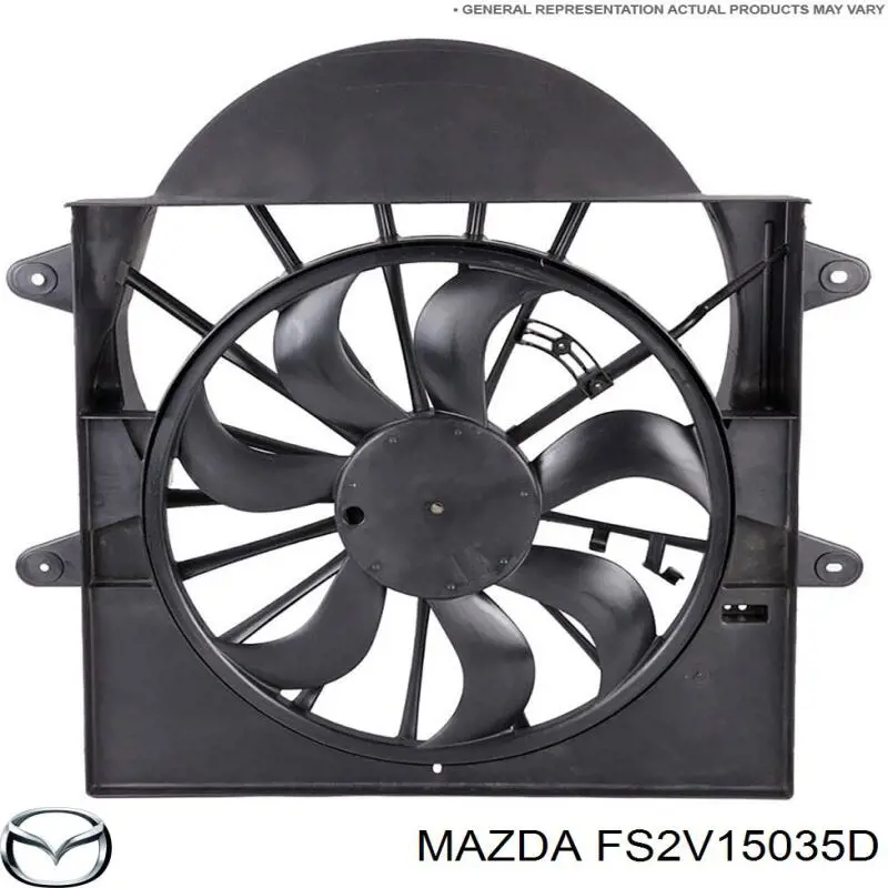 Купити FS2V15035D Mazda Дифузор радіатора кондиціонера, в зборі з крильчаткою і двигуном