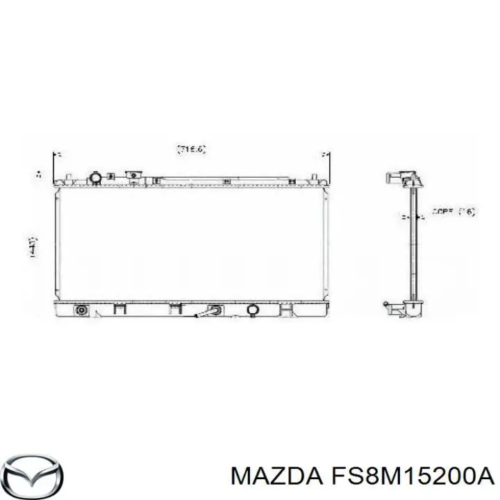 FS8M15200A Mazda Радіатор охолодження двигуна