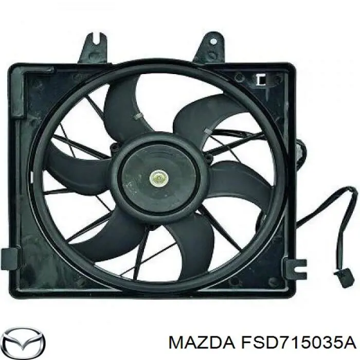 Дифузор радіатора охолодження, в зборі з двигуном і крильчаткою Mazda FSD715025B ціна, від 25.42 USD