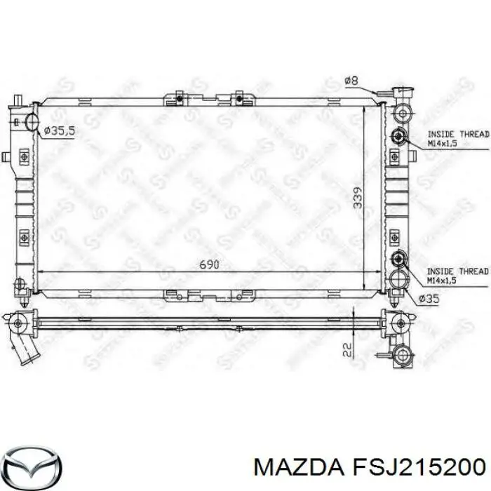Радіатор FSJ215200 Mazda