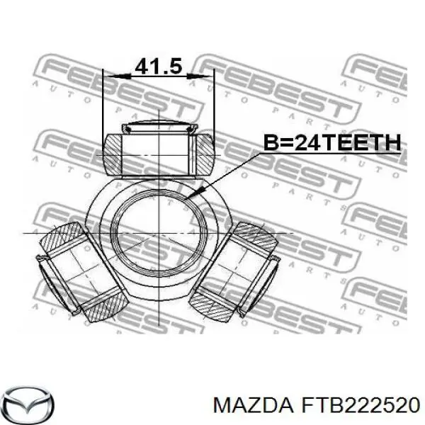 FTB222520 Mazda Привід передній правий