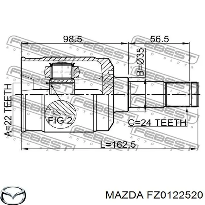 ШРУС внутрішній, передній, лівий SAFETY TA18006CVI