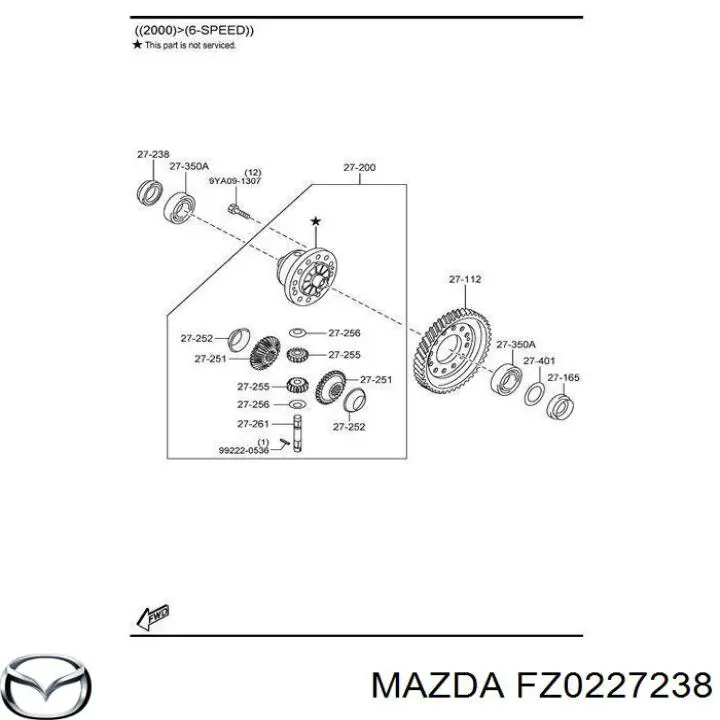 Сальник піввісі переднього моста, лівої Mazda FZ0227238 ціна, від 8.35 USD