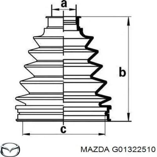 ШРУС зовнішній передній G01322510 Mazda