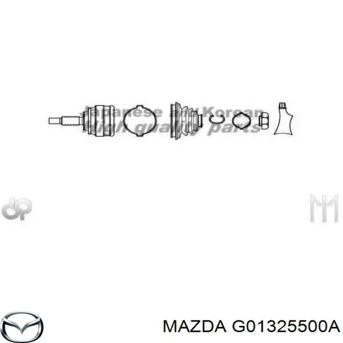 Привід передній правий на Mazda 626 III GD