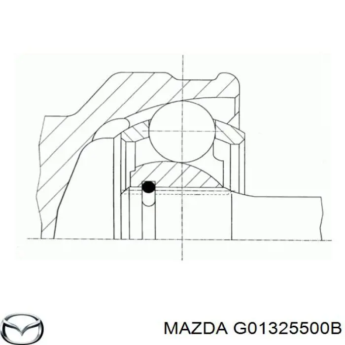 G01325500B Mazda піввісь (привід передня, права)