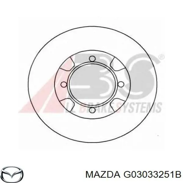 G03033251B Mazda Гальмо дискове переднє